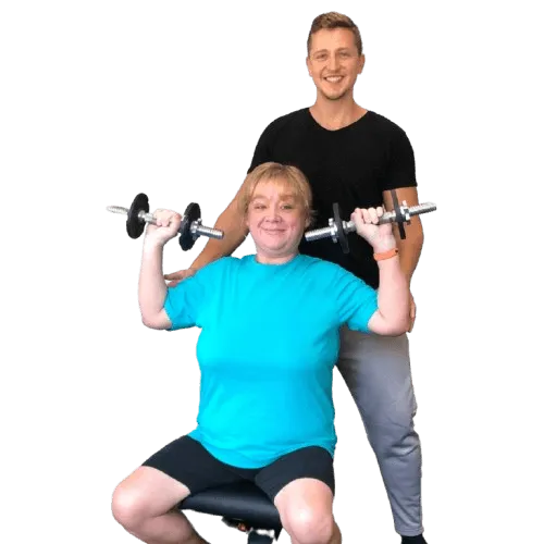 Trenér Marek s klientkou